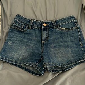 blue jean shorts